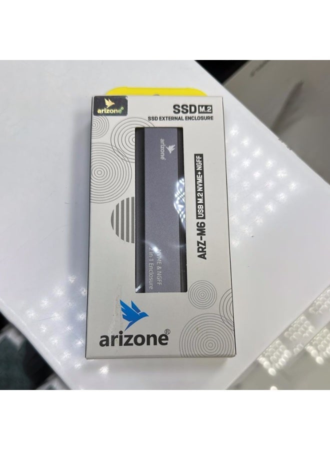 علبة NVMe خارجية M.2 SSD، علبة قرص صلب خارجي، منفذ USB-C بسرعة 3.210 جيجابت في الثانية، متوافقة مع NVMe 2230/2242/2260/2280 من Kingston وWD وSamsung وToshiba، قابلة للتمديد، مناسبة لأجهزة Macbook Pro وAir والأجهزة اللوحية، لون فضي - Image 1