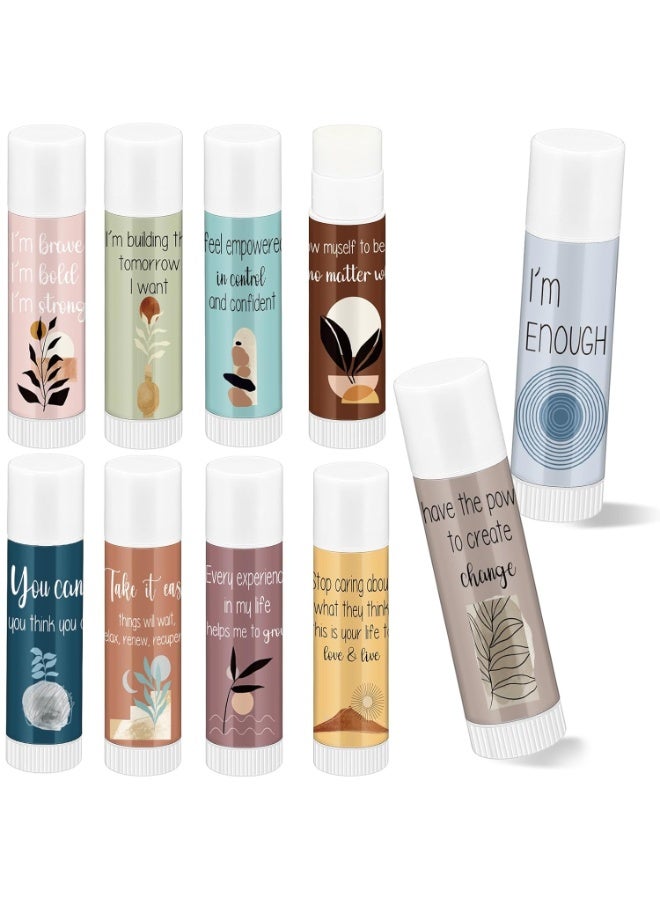 Leelosp 100 Sets Mental Health Awareness Gifts Lip Balm Bulk Inspirational Lip Balm with Positive Daily Affirmation Cards Self Care Gifts for Women Men Stress Relief Family Reunion Favor  - Image 2