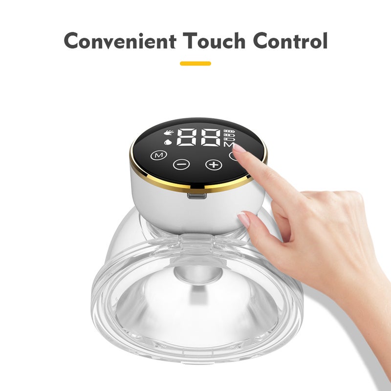 Wearable Electric Breast Pump 24mm Portable Hands-free Milk Pump Ultra-quiet 3 Modes & 9 Levels 180ML Capacity with LED Screen Built-in Battery - Image 5