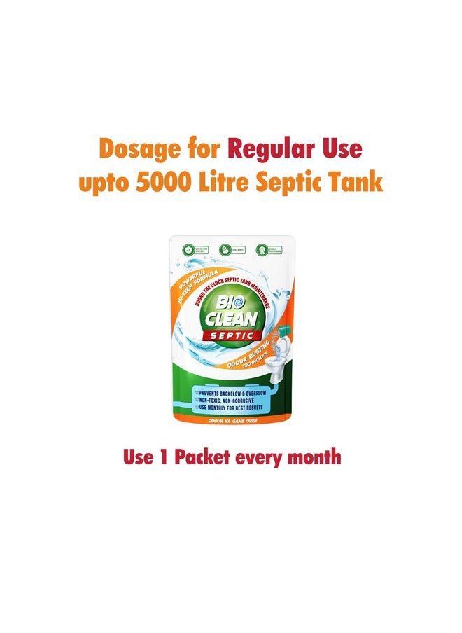 Organica Bioclean Septic Tank Cleaner Powder |Reduces Sludge Build-Up| Odour Removing Effective Bacteria| Septic Tank Cleaner Bacteria Powder Prevents Backflow & Overflow |Eco-Friendly|1 Pack (250 Gm)  - Image 3