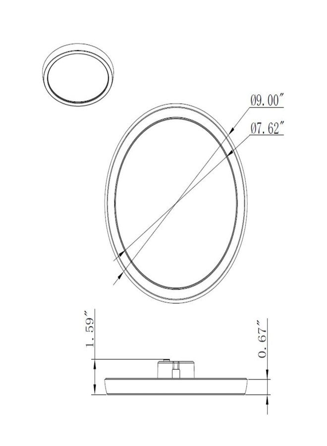 نوفو مصباح سقف داخلي من نوع Nuvo Lighting 62574-13W LED 9 RND NK (62-1723) - Image 2