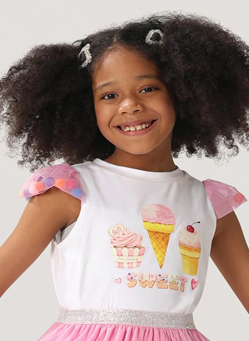 One Friday One Friday Kids Girls White Candy Top