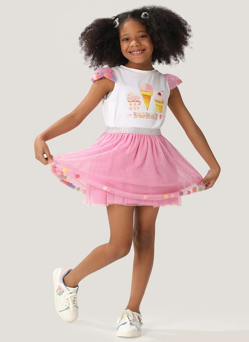 One Friday One Friday Kids Girls White Candy Top