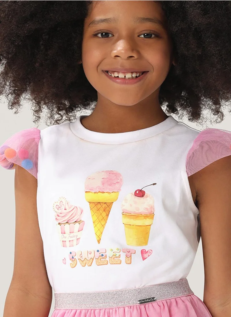 One Friday One Friday Kids Girls White Candy Top