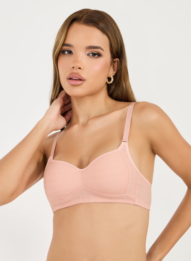 Styli Pack of 2 - Padded Non Wired Textured Comfort Bra  - Image 2