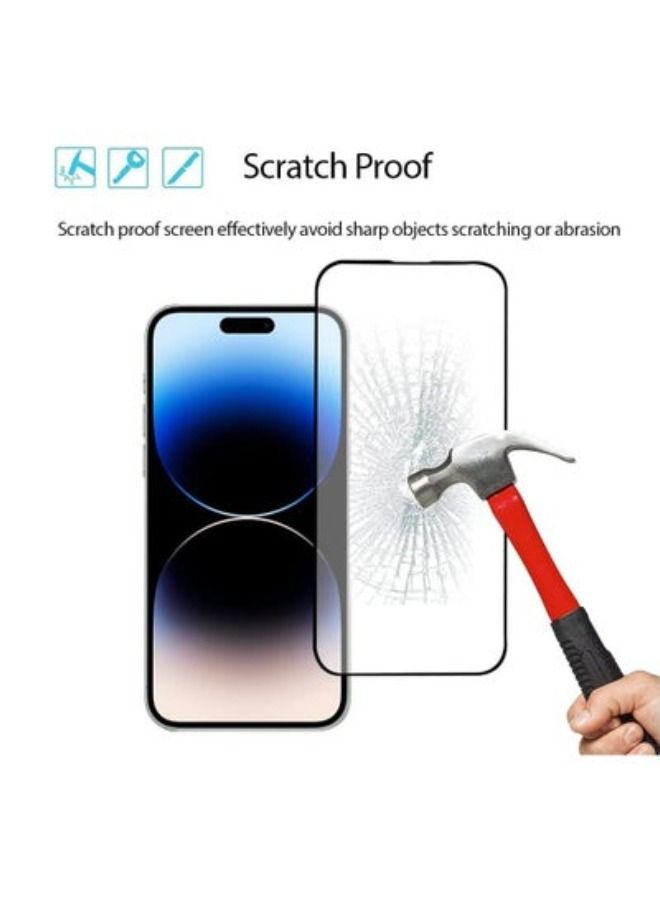 ACLIX 2 Pack Screen Protector for iPhone 14 Pro Max 6.7" 2022 + 2 Pack Camera Lens Protector, Case Friendly Tempered Glass Film, Anti-scratch HD Crystal Protection Coverage - Image 4