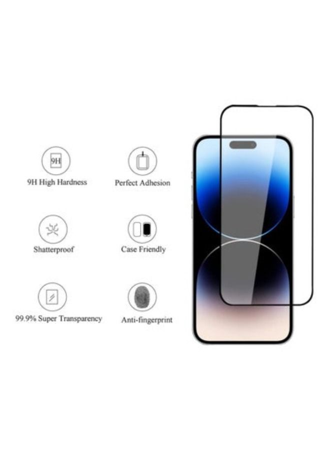 ACLIX 2 Pack Screen Protector for iPhone 14 Pro Max 6.7" 2022 + 2 Pack Camera Lens Protector, Case Friendly Tempered Glass Film, Anti-scratch HD Crystal Protection Coverage - Image 5