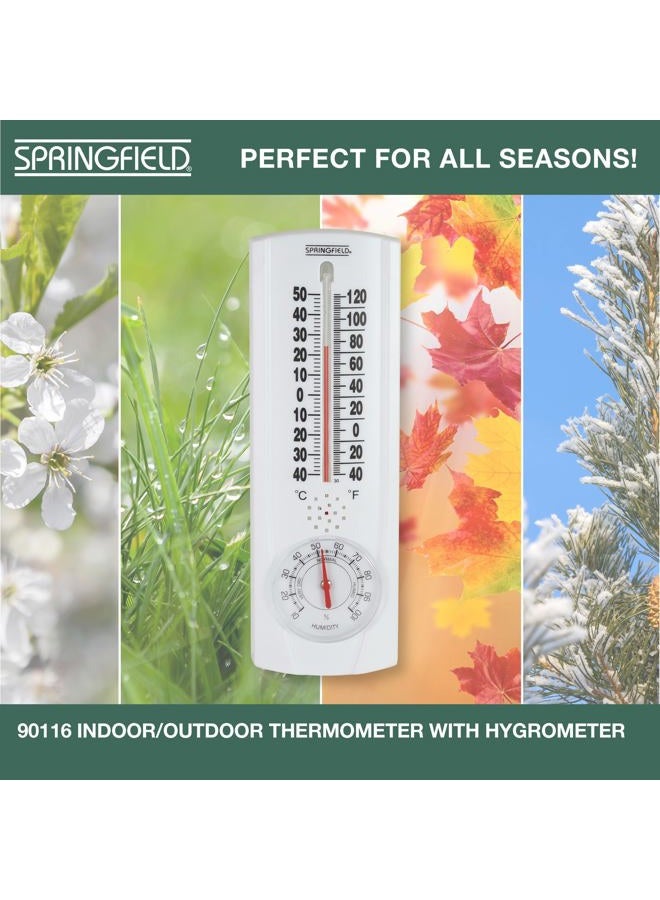 Springfield Vertical Thermometer and Hygrometer, Indoor Outdoor Thermometer, Wireless Humidity Meter for Patio, Garden, or Nursery areas (9.125-Inch) - Image 4