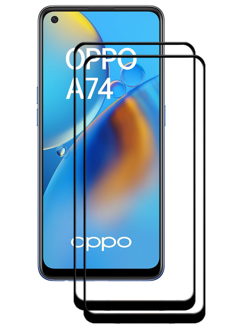 ACLIX 2 Pieces Antistatic ESD Dustproof Premium Quality High Definition Tempered Glass Screen Protector Designed For Oppo A74 - Image 1