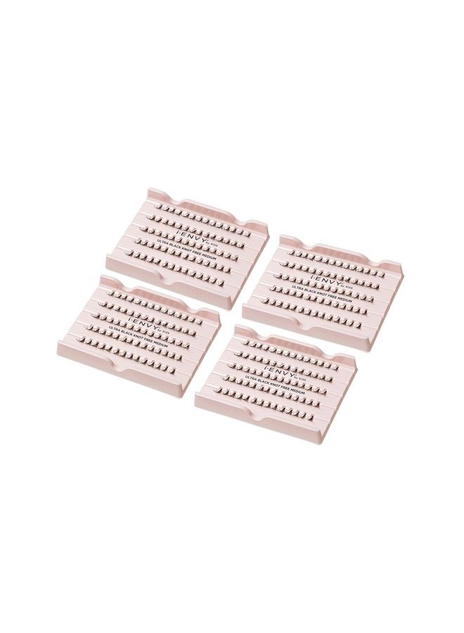 KISS iENVY by KISS Ultra Black Knot Free Individual Lashes 4 Tray 280 Lashes (Medium)  - Image 4
