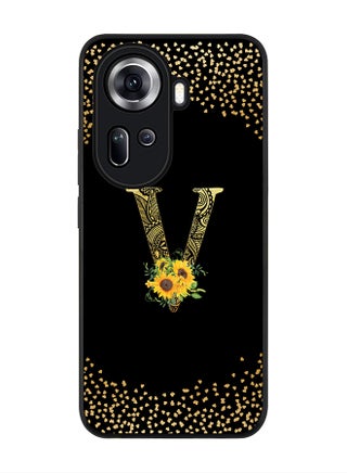 Rugged Black Edge Case for Oppo Reno11, Slim fit Case Cover - Custom Monogram Initial Letter Mandala Floral Pattern Alphabet - V ( Black ) - pzsku/ZCAF6E7643EECF310A102Z/45/_/1712051680/12b751f8-2296-453f-8d96-63ad2a43c36d