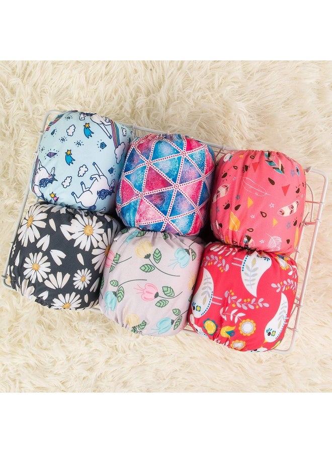 ALVABABY 6pcs with 12 Inserts Baby Cloth Diapers Pocket Newborn Diaper for Less Than 12pounds Baby Snaps Cloth Diapers Nappy - Image 5