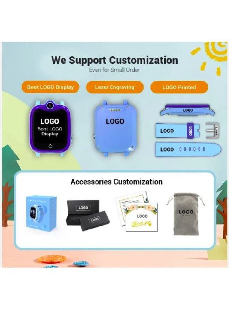 GPS Tracking Kids 1.83 Inches Screen Smart Watch Sets 3 Type Watch Case For Boys Girls Gift Watch Phone Sim Card Slot  - Image 4