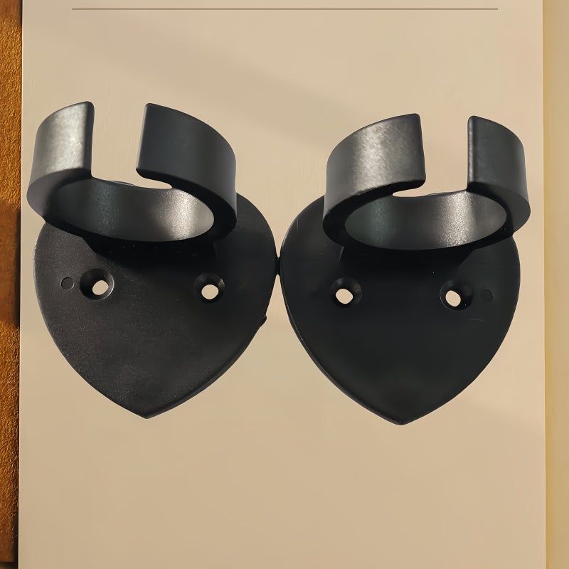 Black Microphone Wall Mount Hook Clip, Universal V-Shaped Holder - Image 3