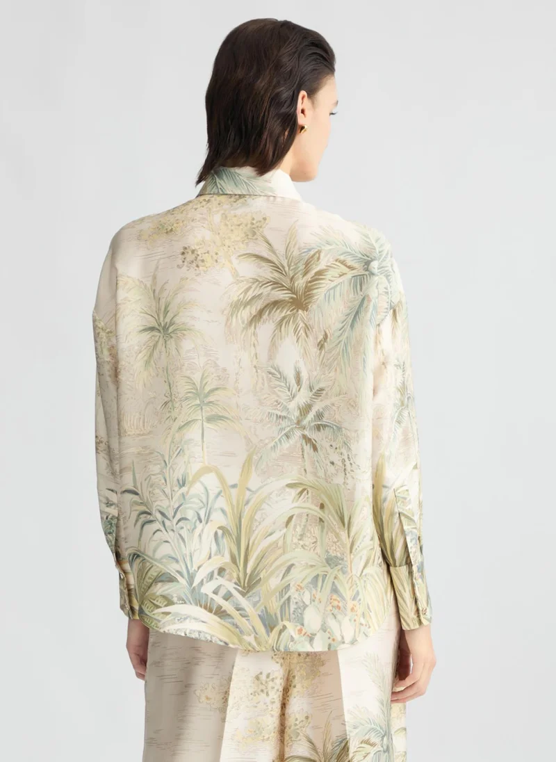 ليو جو Tropical-print shirt