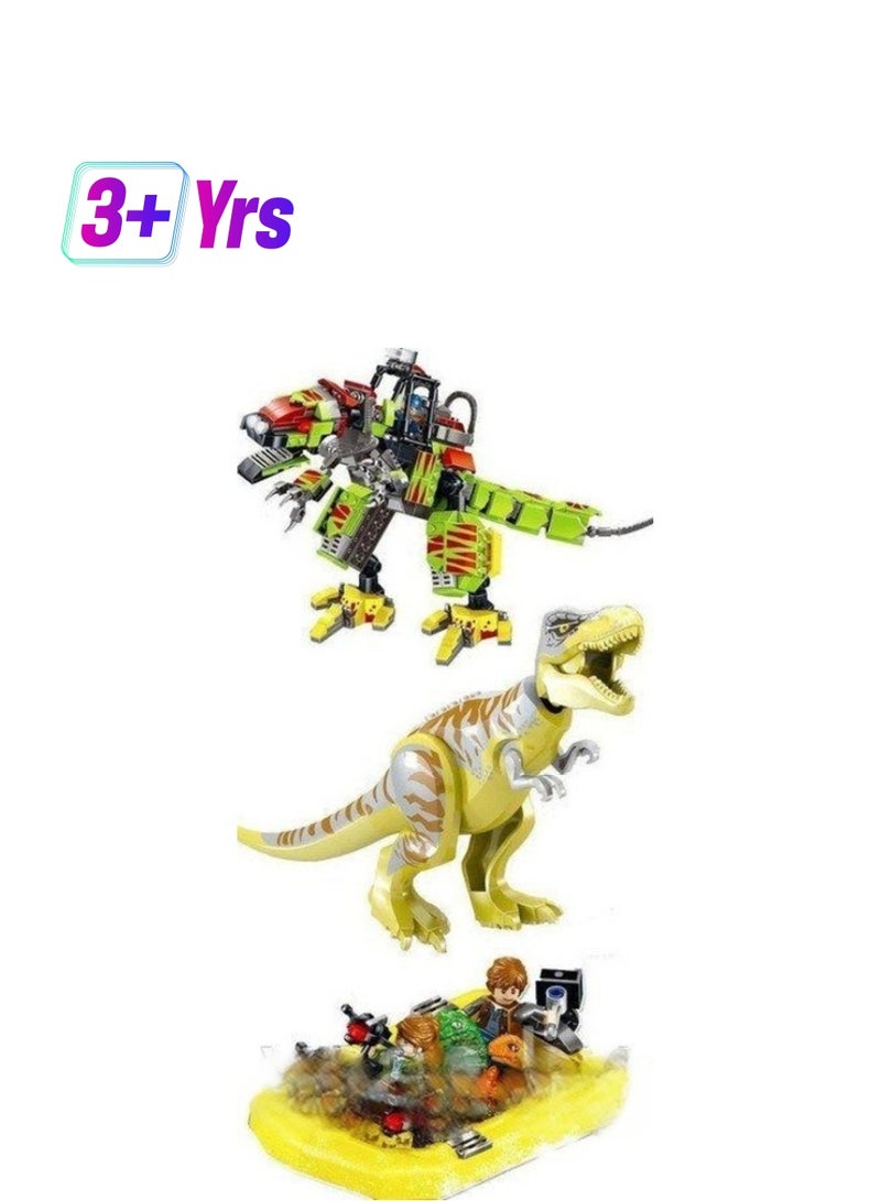 Dinosaur Jungle Adventure Set Epic Battle Between Tyrannosaurus and Robot  - Image 1