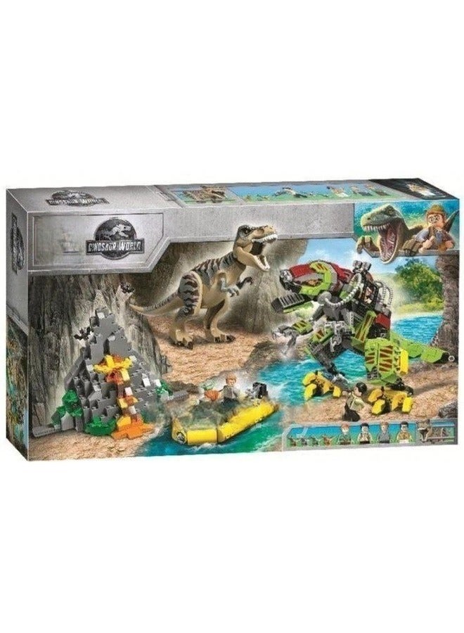 Dinosaur Jungle Adventure Set Epic Battle Between Tyrannosaurus and Robot  - Image 5