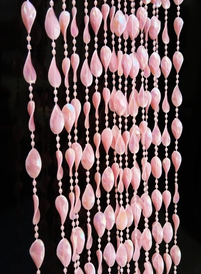 ave split Beaded Curtain Doorways Star Acrylic Hanging Door Beads String Curtains Tassel Room Divider Screen Decor for Doorway Window Living Room Wedding 054fy (Pink) - Image 1