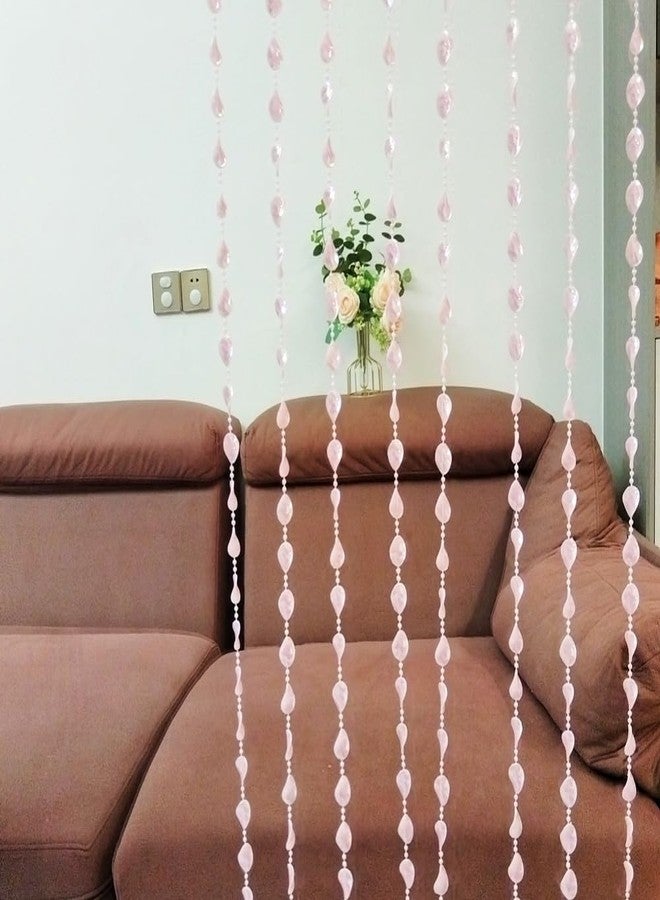 ave split Beaded Curtain Doorways Star Acrylic Hanging Door Beads String Curtains Tassel Room Divider Screen Decor for Doorway Window Living Room Wedding 054fy (Pink) - Image 5