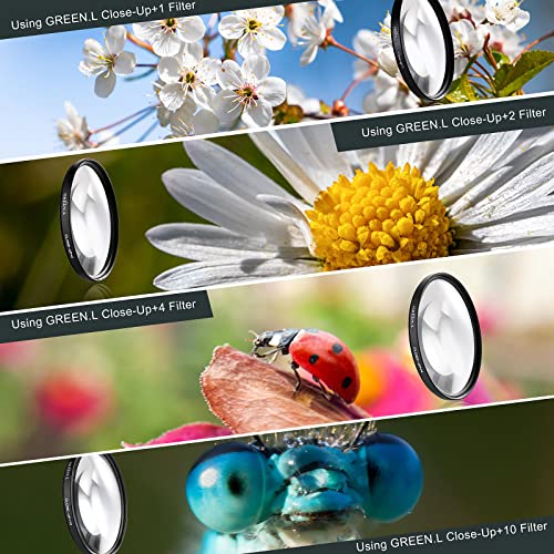 GREEN.L 82mm Close-up Filter Set(+1,+2,+4,+10), Professional Macro Filter for Camera Lens - Image 5