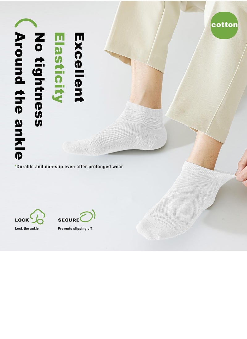 Men's Breathable Mesh Cotton Socks - 5 Pairs, Lightweight and Comfortable for Spring, Summer, and Fall