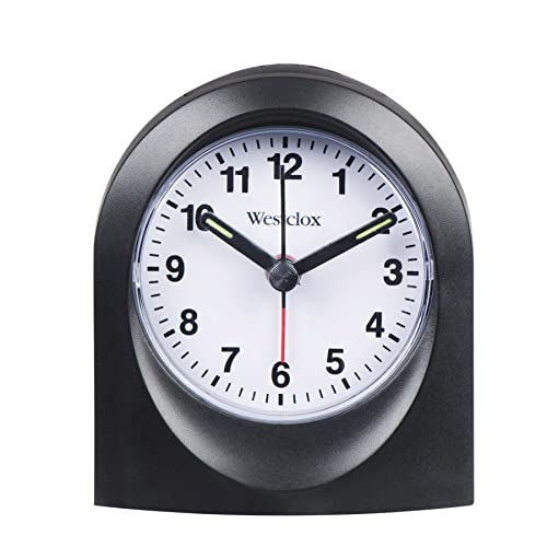 Westclox Quartz Alarm Clock for Adults, Compact & Reliable with Loud Alarm, Easy-to-Read Dial, Battery Operated – Black (3.08"W x 3.55"H) - Image 5