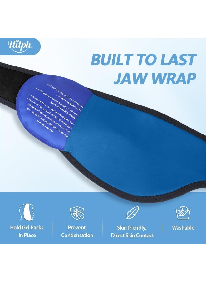 Hilph - Face Ice Pack Wisdom Teeth Ice Pack Head Wrap For Jaw Chin And Dental With 4 Hot Cold Packs For Teeth Removed, Dental Implants, Tmj Pain Blue - Image 1