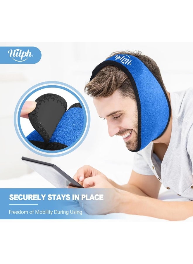 Hilph - Face Ice Pack Wisdom Teeth Ice Pack Head Wrap For Jaw Chin And Dental With 4 Hot Cold Packs For Teeth Removed, Dental Implants, Tmj Pain Blue - Image 1