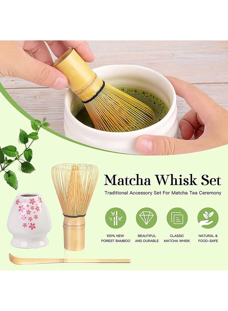 8 Piece Matcha Whisk Set Bamboo Matcha Tools with Matcha Bowl Tea Sifter Whisk Holder Scoop Matcha Tea Making Kit  - Image 3