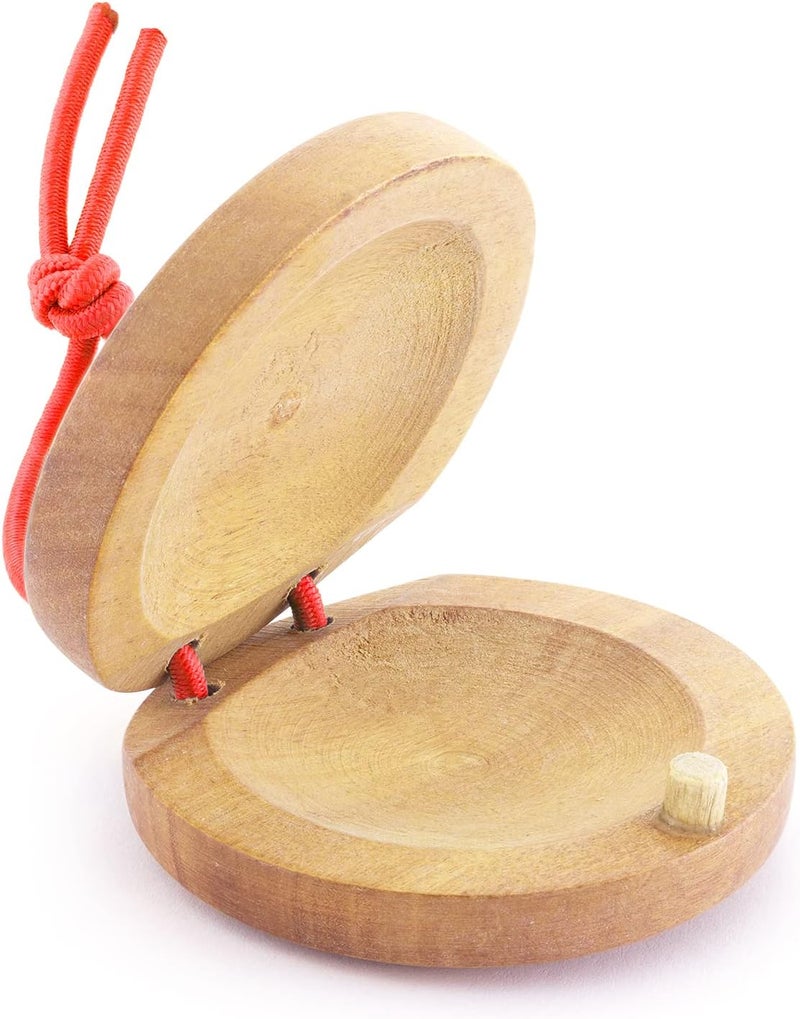TIGER CAS14-NT Wooden Castanets - Finger Clackers Clappers - Two Pairs (4 Shells) - Image 2