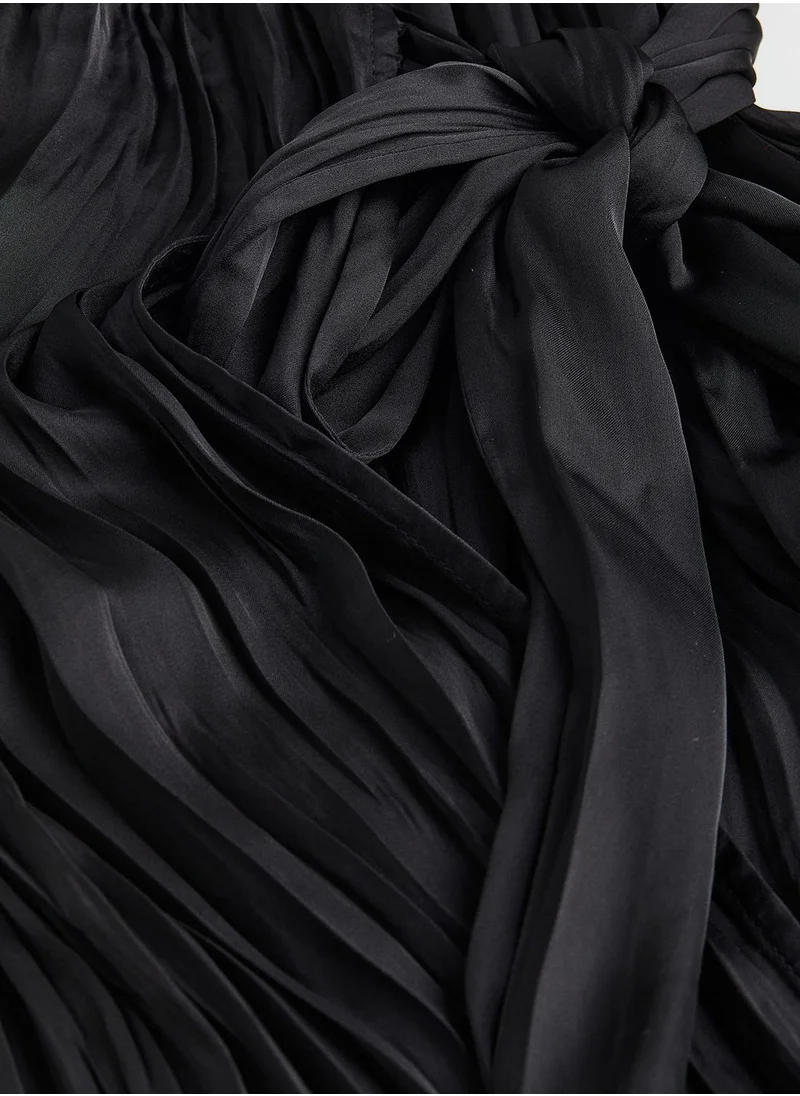 H&M Ballon Sleeve Wrap Detail Dress