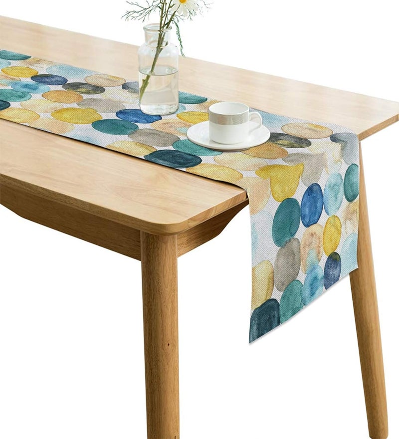 Amaze Attires Jute Table Runner Heat Resistant Dining Table Runner for 6 Seater 12 Inches 84 Inches AATR0051 - Image 1