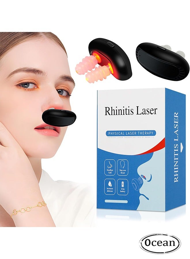 Ocean Rhinitis Laser, Infrared Ray Nasal Therapy Device, Rechargeable Nasal Soothing Device, Physiotherapy Nose Device, Runny Sneeze Treatment Machine, for Relief of Nose Discomfort and Nasal Congestion - Image 1