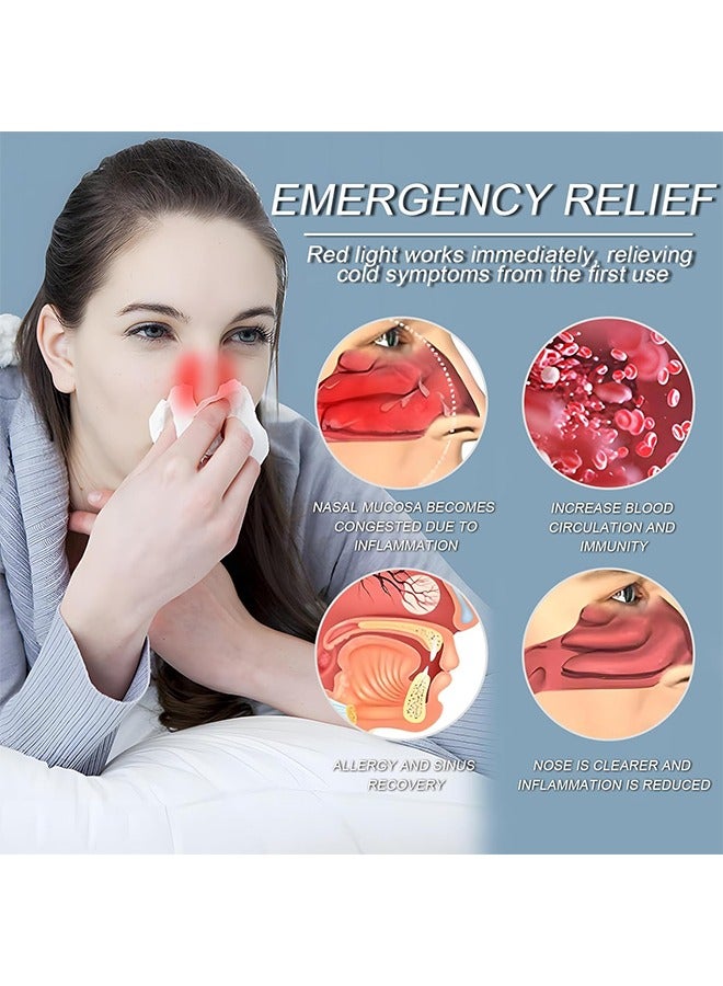 Ocean Rhinitis Laser, Infrared Ray Nasal Therapy Device, Rechargeable Nasal Soothing Device, Physiotherapy Nose Device, Runny Sneeze Treatment Machine, for Relief of Nose Discomfort and Nasal Congestion - Image 5