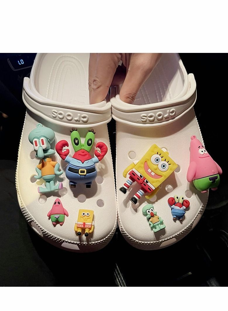 Y&D Crocs Charms Accessories Shoes Decoration Bracelet Wristband for Men Women Kids Girl Nurse, Party Favors Birthday Children Reward Gifts 8 Pcs - Image 1