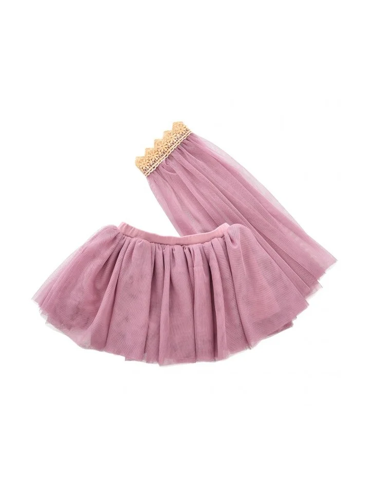 by ASTRUP Doll Tulle Skirt w/ Veil - Plum
