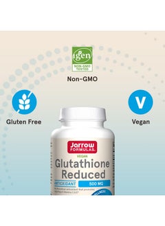جارو فورملاز Jarrow Formulas Glutathione Reduced 500 mg - 120 كبسولة نباتية - مضاد للأكسدة داخل الخلايا - مكملات الجلوتاثيون عالية الجودة - يدعم إعادة تدوير فيتامينات C و E - غير معدلة وراثيًا - خالٍ من الجلوتين - نباتي  - Image 5