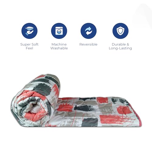 Zinnia Ultra Soft Microfibre Printed Comforter | (Print - Designer) (Painter and Candy Pink) - Image 5