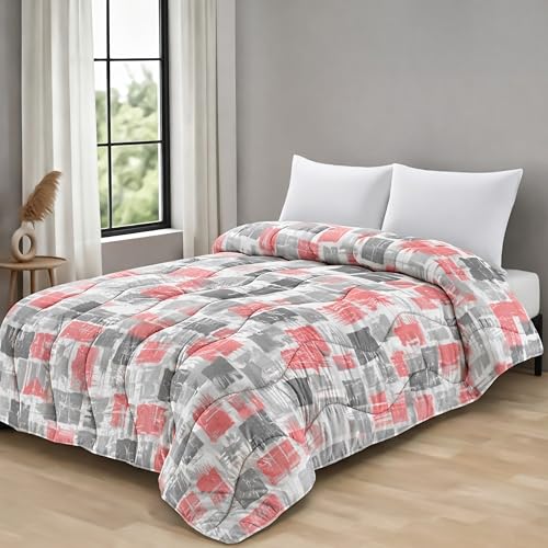Zinnia Ultra Soft Microfibre Printed Comforter | (Print - Designer) (Painter and Candy Pink) - Image 1