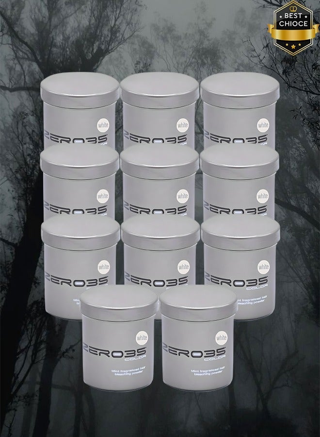 zero35 11 Pieces Mint Fragranced Hair Bleaching Powder White 500ml - Image 1