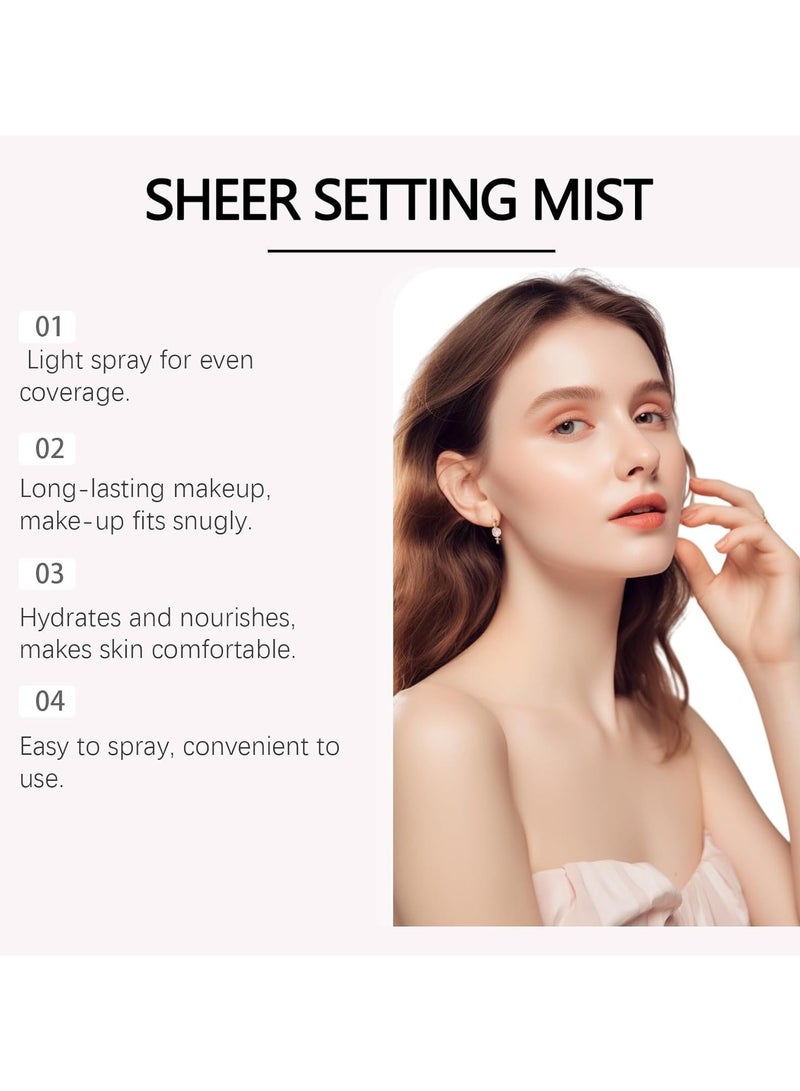 ATRJSZ Sunglaze Sheer Setting Mist Sunscreen SPF 50, Broad Spectrum Shimmering Body Oil Mist, Hydrating Makeup-Friendly Glow Spray, Reef-Safe, Non-Greasy & Fast-Absorbing for Face & Body (2PCS) - Image 2