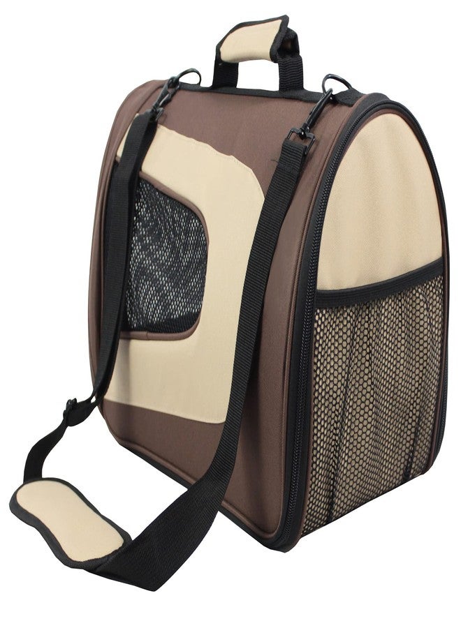 EliteField Deluxe Soft Pet Carrier (3 Year Warranty, Airline Approved), Multiple Sizes and Colors Available (20" L x 11" W x 11" H, Brown+Beige) - Image 2