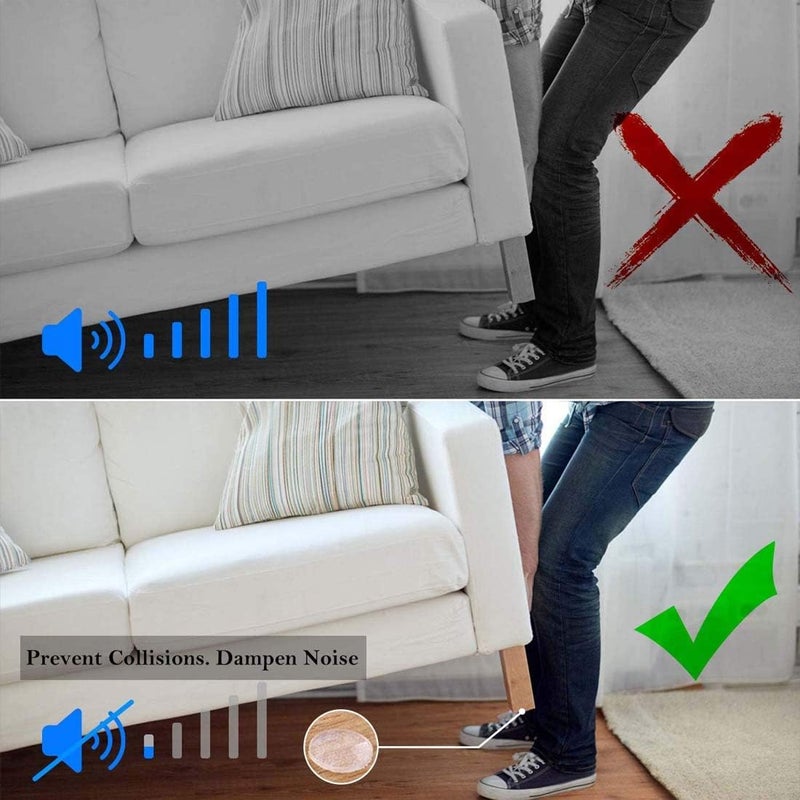 Riveda وسادات ممتصة للصدمات لاصقة، RiveDa أقدام مطاطية شفافة وسادات ممتصة للصدمات ذاتية اللصق ممتصات صدمات الأبواب لتخفيف الصوت وسادات توسيد الخزائن للأدراج والطاولات وأجهزة الكمبيوتر المحمولة وألواح التقطيع، 100 قطعة - Image 2
