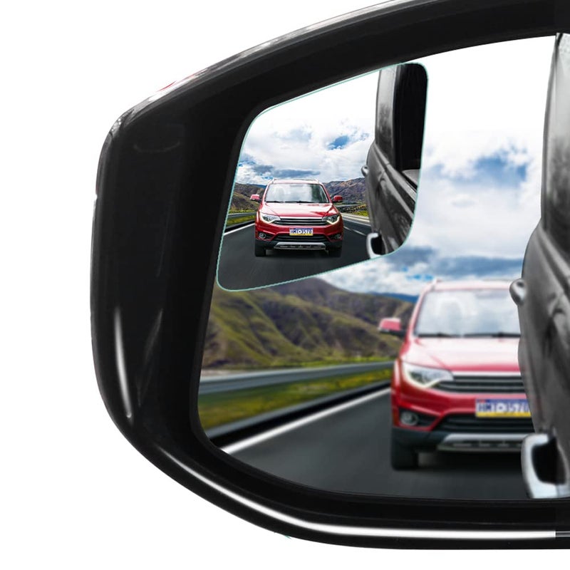 POMFW Blind Spot Mirror, 2 inch Rearview Convex Side Mirrors for Cars SUV Truck Van Stick on 3M Adhesive, Rear View HD Glass Frameless Sway Rotate adjustable Wide Angle 2PCS (Rhombus) - Image 1