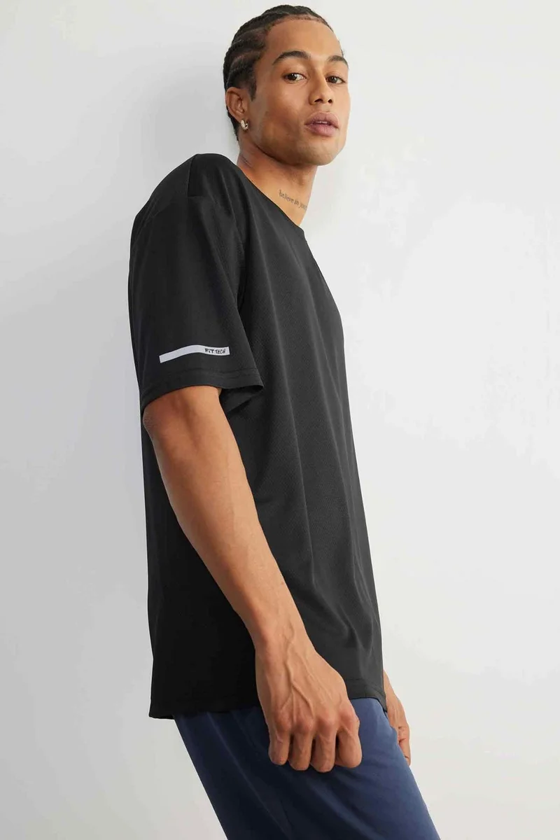 DeFacto DeFactoFit Boxy Fit Crest Printed Sports T-Shirt