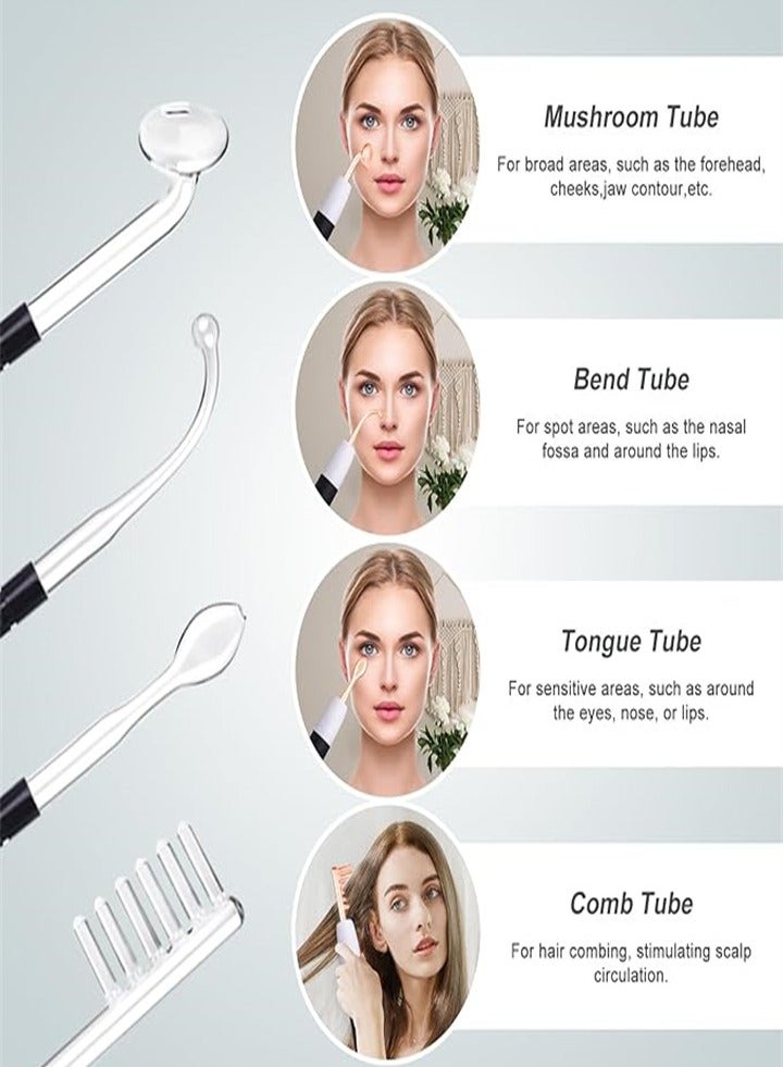 Generic Cordless High Frequency Wand - Upgraded High Frequency Facial Machine for Acne, Skin Tightening, Anti-Aging, Hair - Comes with 4 Different Tubes  - Image 5