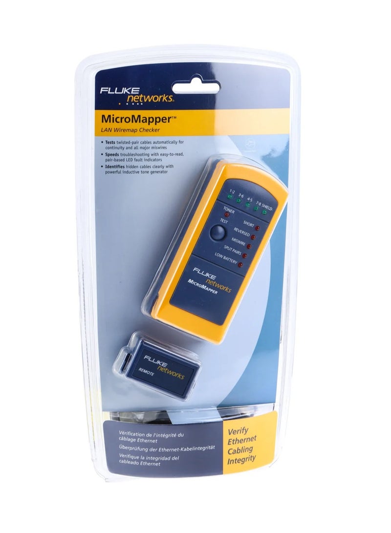 Fluke Networks MicroMapper Mini Handheld RJ45 Network Cable Tester (MT-8200-49A) - Image 3