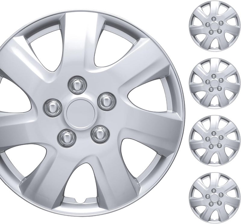 BDK Hubcaps Wheel Covers For (2006-2014) Toyota Camry 16 Inch Hubcaps Set Of 4, Snap-on Direct OEM Replacement For Toyota Camry Hubcaps 16 Inch Wheel Covers Impact-Resistant High Durability - Image 1