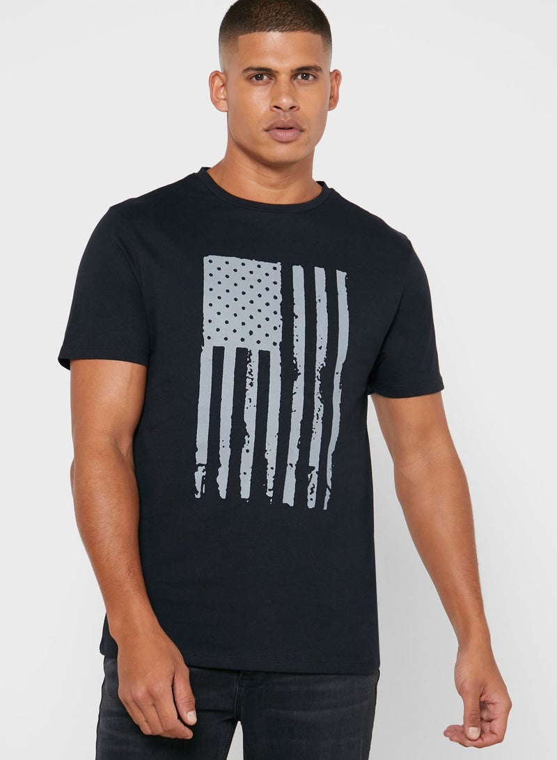 Seventy Five Flag Print  T-Shirt  - Image 1