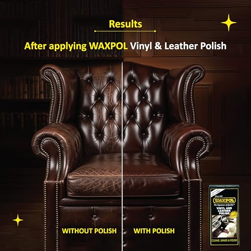 Waxpol واكس بول فينيل و ليذر هاي شاين بوليش 125 مل لمقاعد السيارات والدراجات، لوحة القيادة وإكسسوارات الجلد - Image 5